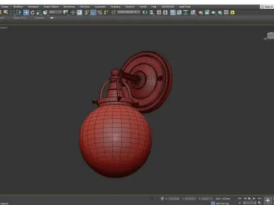 MIST SINGLE SCONCE Low-poly 3D model