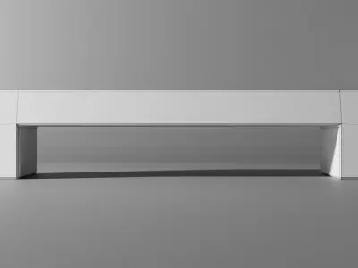 Bench 2 made of concrete Low-poly 3D model