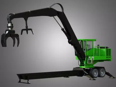 JD - 337E Knuckleboom Loader 3D model
