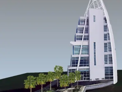 Exploration Tower lowpoly 3d model Low-poly 3D model