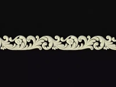 carved baguette  3D model buy