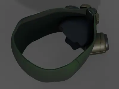Gas mask respirator scifi futuristic 3d  Low-poly 3D model 29
