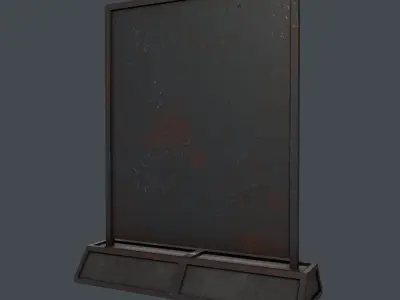 Concrete RoadBlock Barrier Barricade 3D model