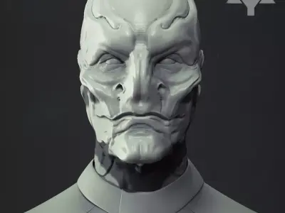 Officer Saru - Star Trek Bust Highpoly  3D model