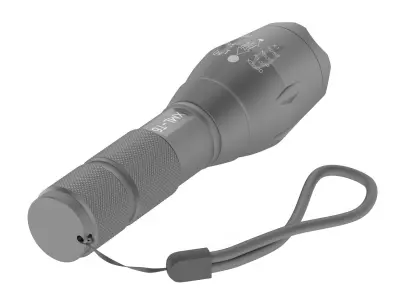  LED Tactical Flashlight 3D model