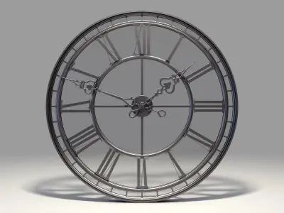 Classic Glass Tower Clock 3D model
