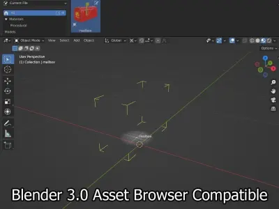 Mailbox mail box Low-poly 3D model