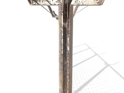 Low Poly Modular Fence 2 Low-poly 3D model