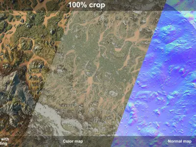 Highlands Heightmap Low-poly 3D model