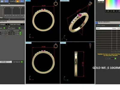 Diamond Ring For Women 3d Print Model 3D print model 40
