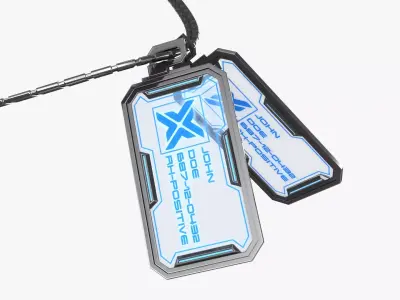 Sci-fi Holotags 3D model