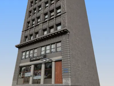 buiding tall building in sky 3D model