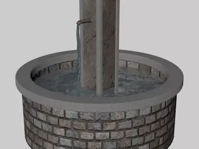 Medieval fountain Free 3D model