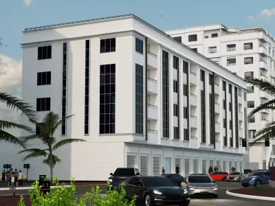 Office Building 5Levels project I revit-D5 Architectural Files 3D model