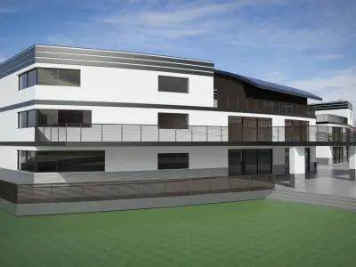 Mansion floor plan of building 3D model