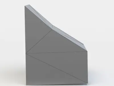 Dormer cottage with roof and windows Low-poly 3D model