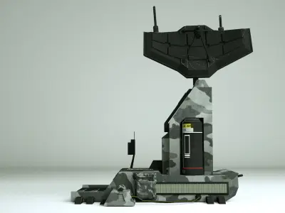 Army Radar Portable  V1 Low-poly 3D model