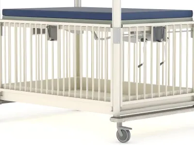 Medical Baby Crib PBR Realistic 3D model