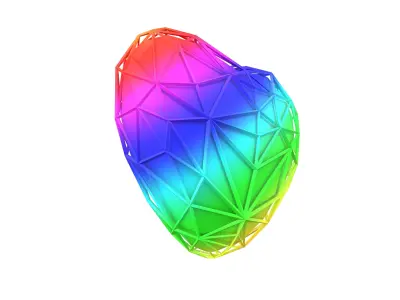 Stylish Heart V4 011 Low-poly 3D model