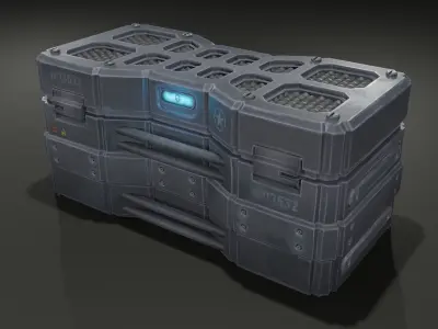 Military Case Low-poly 3D model