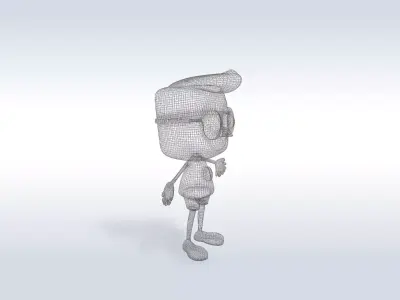 Cartoon character t stylized computer pc 3D model