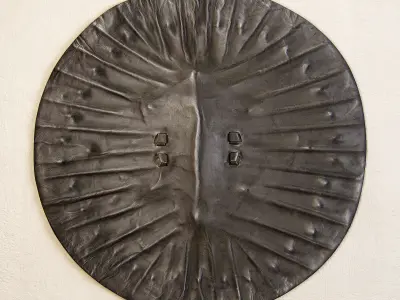 Restoration hardrware Konso leather shield 3D model