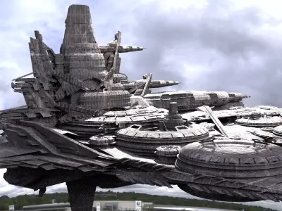 Battle Star Freighter Grand battleship 3 3D model