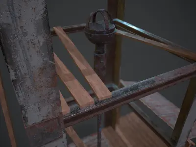 Old Watch Tower Low-poly 3D model