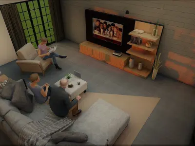 Living Room 3D model