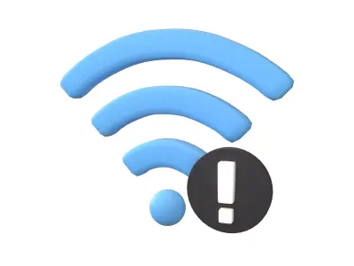 Wifi Problem Symbol v1 015 Low-poly 3D model