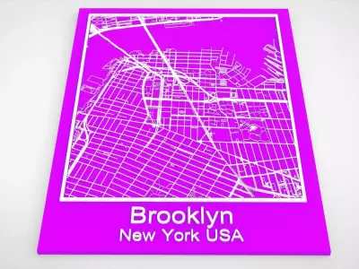 Streets and roads  Brooklyn New York USA 3D model