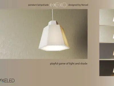 pendant lampshade HEXO 3d print model 3D print model