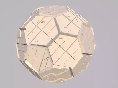 Sphere Scifi Object No 1 Cinema 4D FBX OBJ MTL STL 3DS 3D model