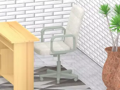Chair model 1 desk and for sims 3D model