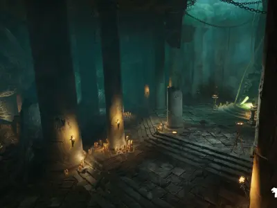 Fantasy Dungeon Low-poly 3D model