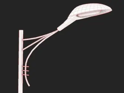 environment street light set Low-poly 3D model