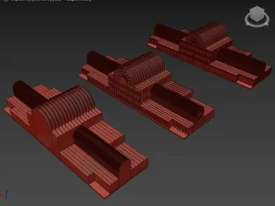 The crystal palace low poly 3D print model