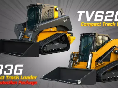 333G - TV620B Compact Track Loaders 2 in 1 3D Model Pack