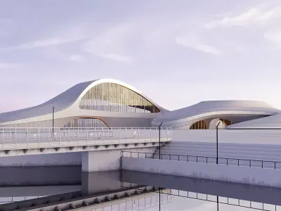 Futuristic building 53 3D model