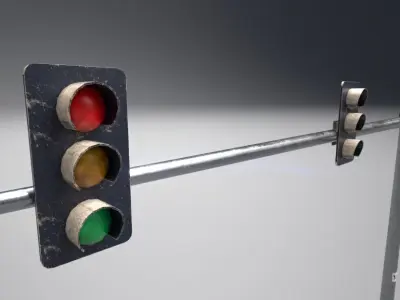Traffic Light Pole 3D model