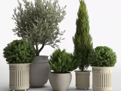prescott planter set 3D model