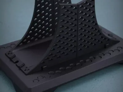 Industrial stand modern design carbon 3D print model