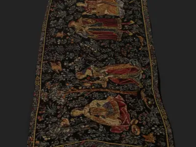 Embroidery Tapestry Low-poly 3D model