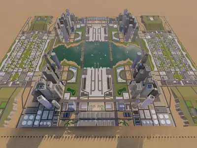 City-modern city- urban 3D model