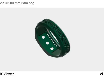 Apex Trio Stone Ring 3D print model