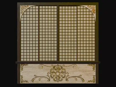 Capiz Window 02 Low-poly 3D model