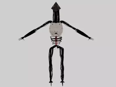 Am - I have no mouth and i must scream Low-poly 3D model