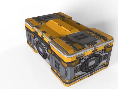 Sci Fi Box 02 Low-poly 3D model