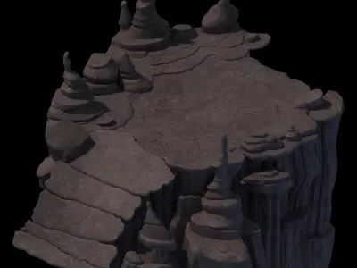 Mountain - Slope - Stone 03 3D model