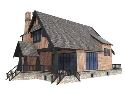 Country Low Poly House 3 Low-poly 3D model